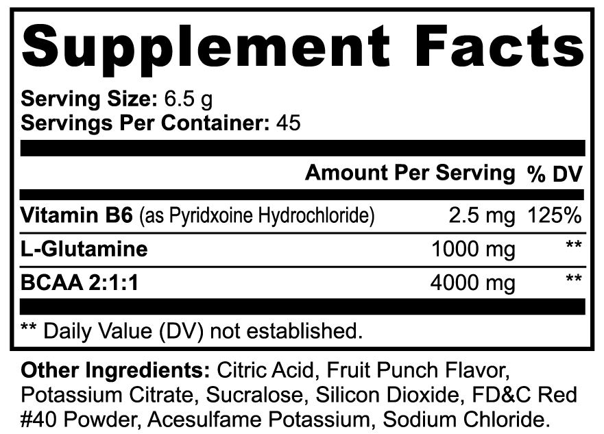 New Ascend BCAA Powder (Fruit Punch)